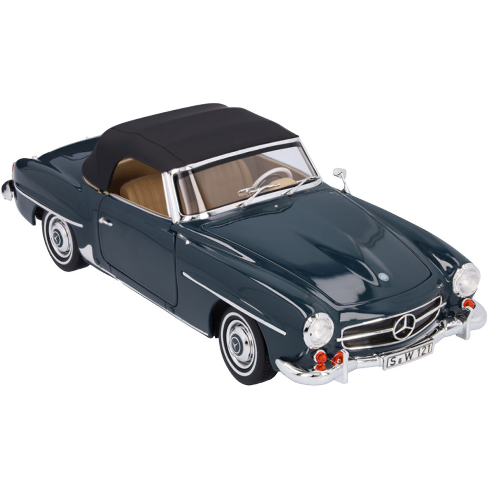 190 SL Roadster, W 121 (1954-1963). (grey blue, Norev, 1:18), Model cars,  1:18, Model cars